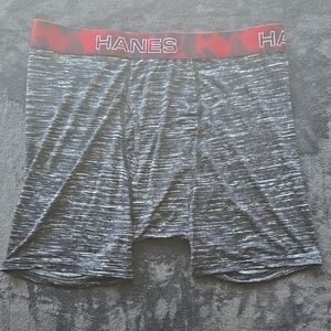Hanes Black and Gray Boxer Briefs Moisture-Wicking Comfort